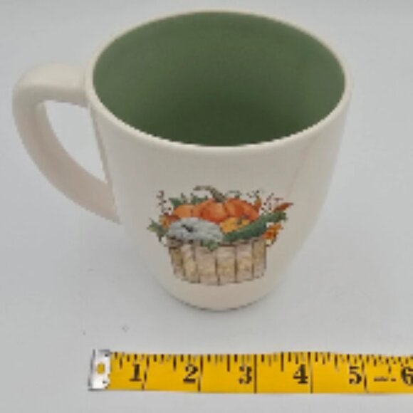Rae Dunn Pumpkin Spice Mug w/ Fall Basket on Back - Picture 3 of 3